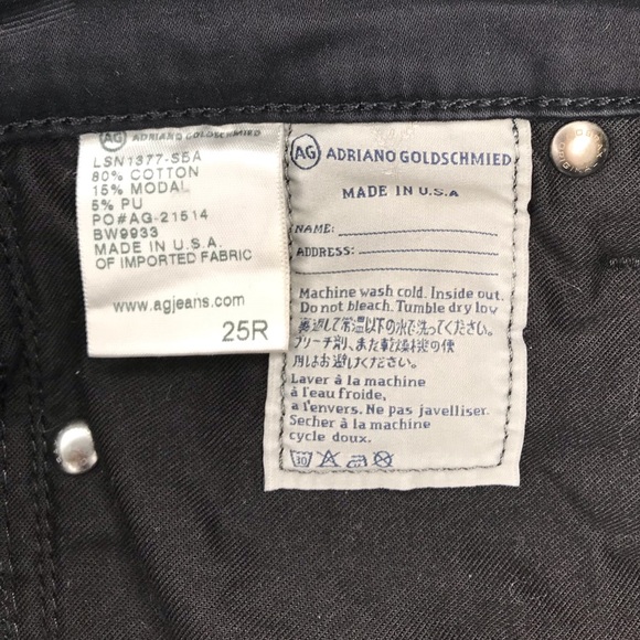 AG Adriano Goldschmied The Stevie Ankle Slim Straight Leg Jeans - 25 R - Picture 12 of 17